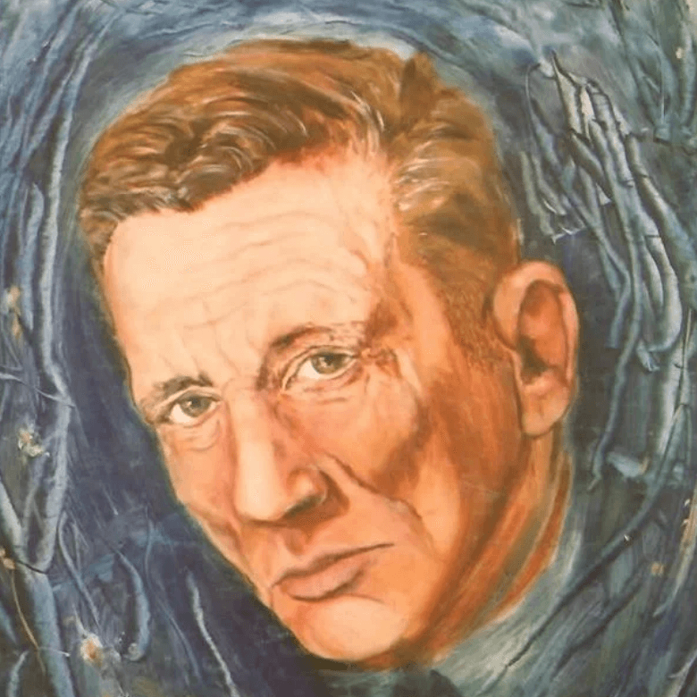 An artists portrait of Francis Webb which was on the poetry Australia magazine